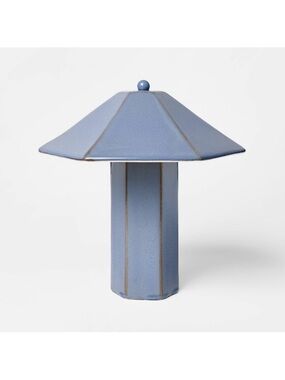 Studio McGee Double Ceramic Powder Blue Ceramic Table Lamp